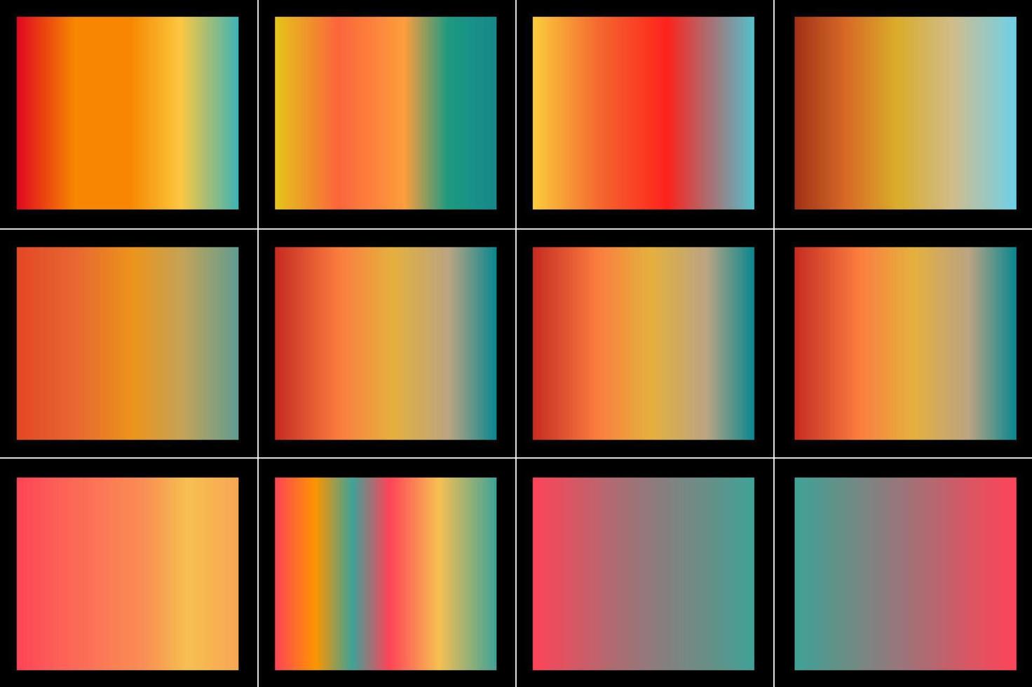 zonsondergang gradiënt achtergrondkleuren vector