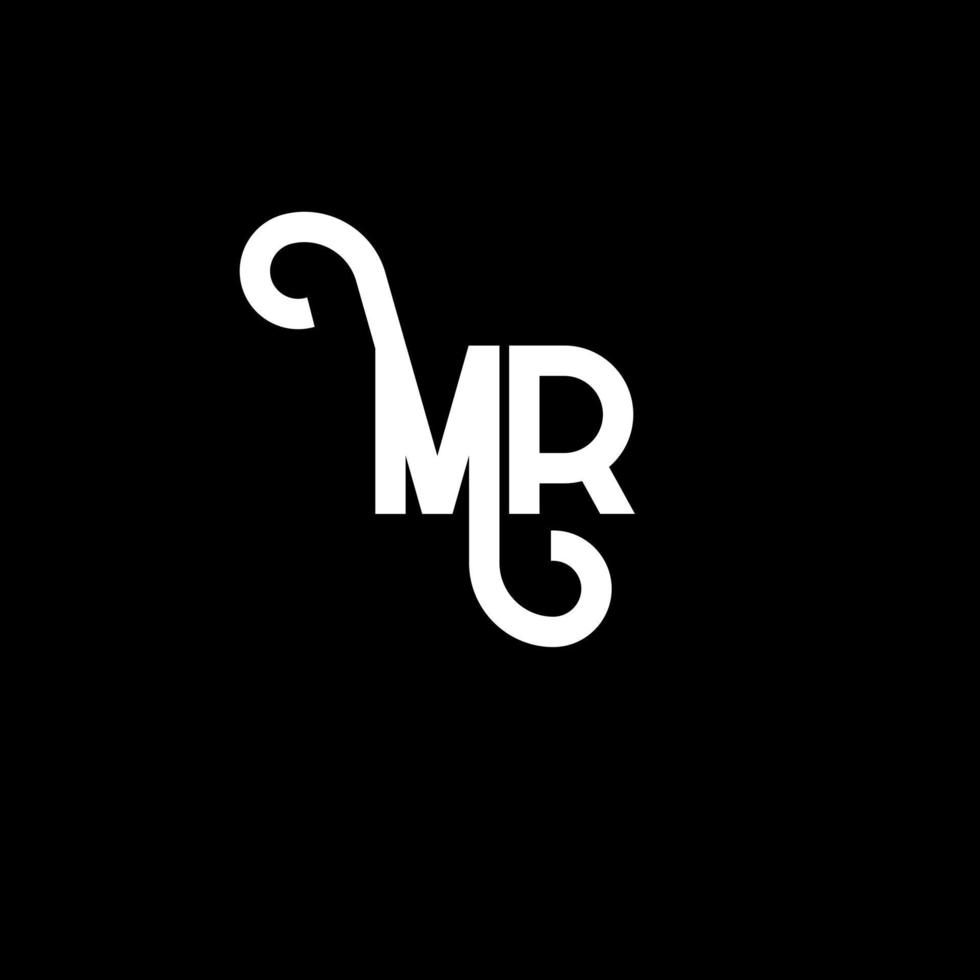 mijnheer brief logo ontwerp. beginletters mijnheer logo icoon. abstracte brief mijnheer minimale logo ontwerpsjabloon. mijnheer brief ontwerp vector met zwarte kleuren. mijnheer logo