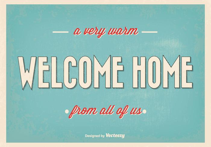 Retro Welkom Home Vector Illustratie