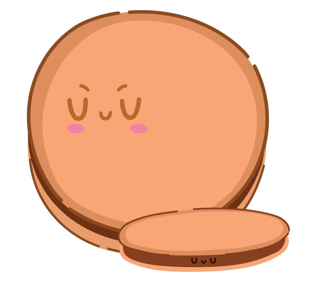 kawaii dessertkoekje vector