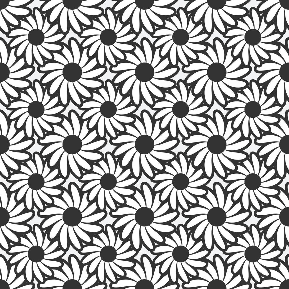 monochroom bloemen achtergrond vector