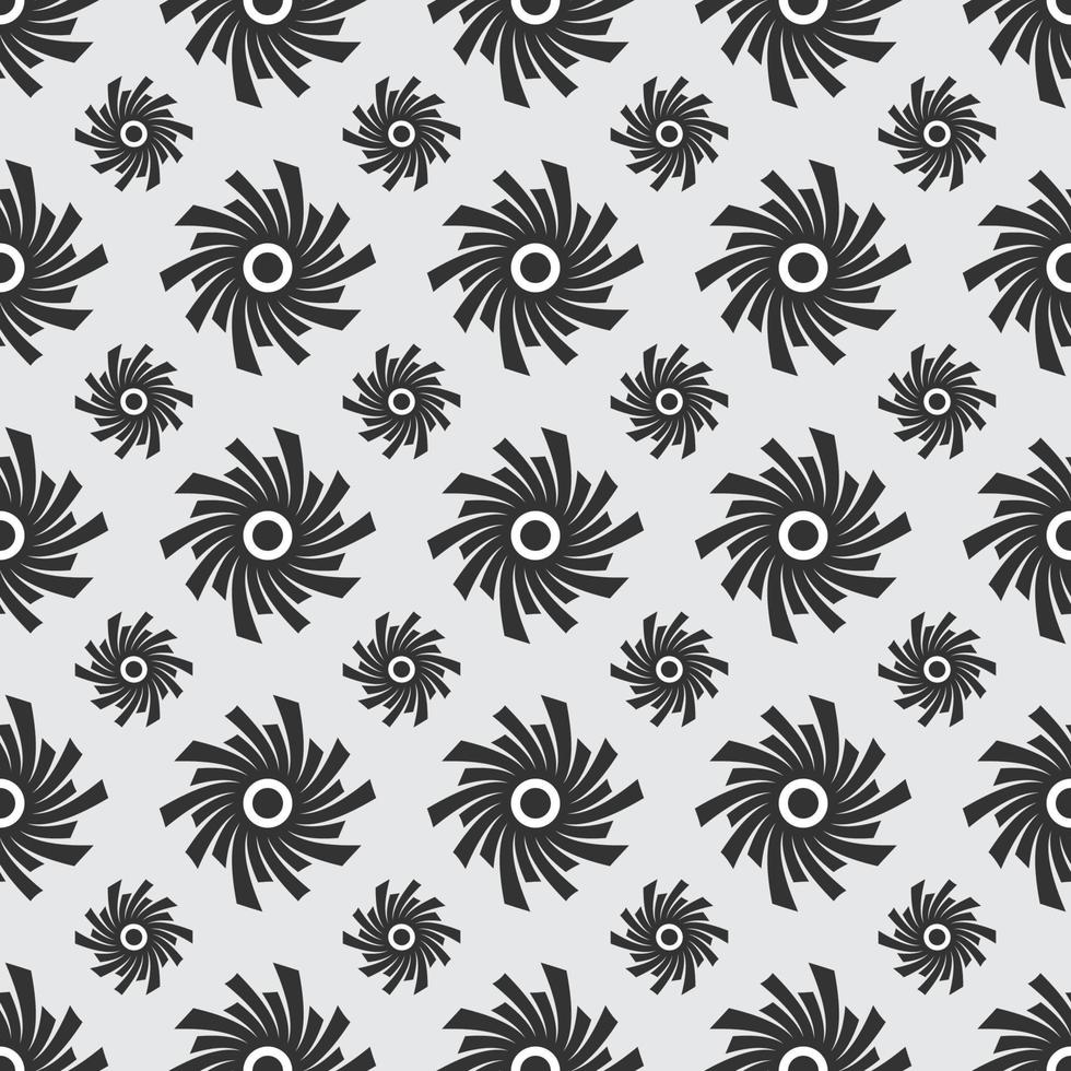 geometrische bloemen monochroom textuur naadloze patroon vector