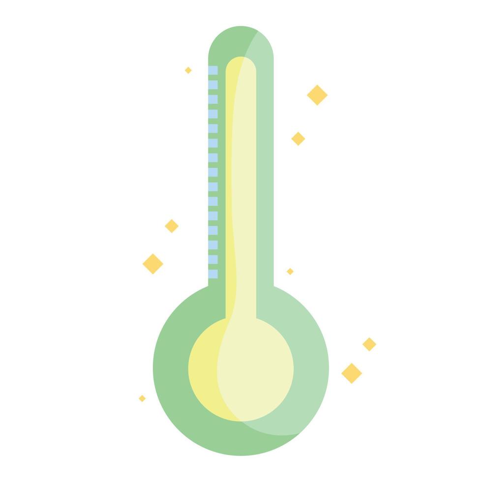 thermometer plat pictogram vector