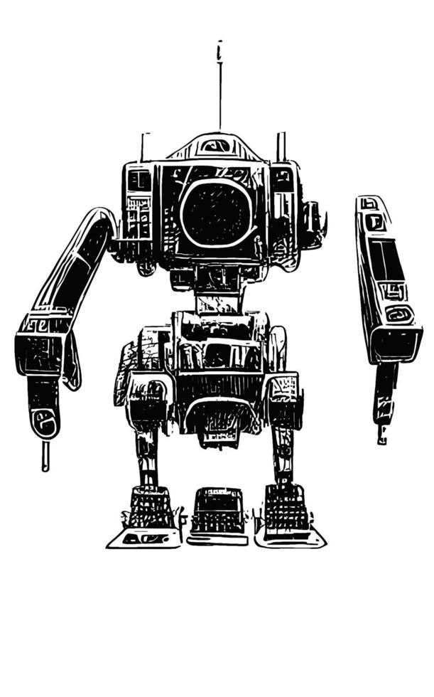 robot concept art asset sci-fi collectie vol. 1 vector