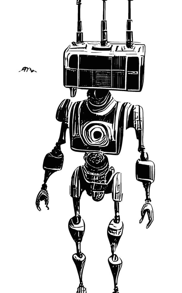 robot concept art asset sci-fi collectie vol. 1 vector