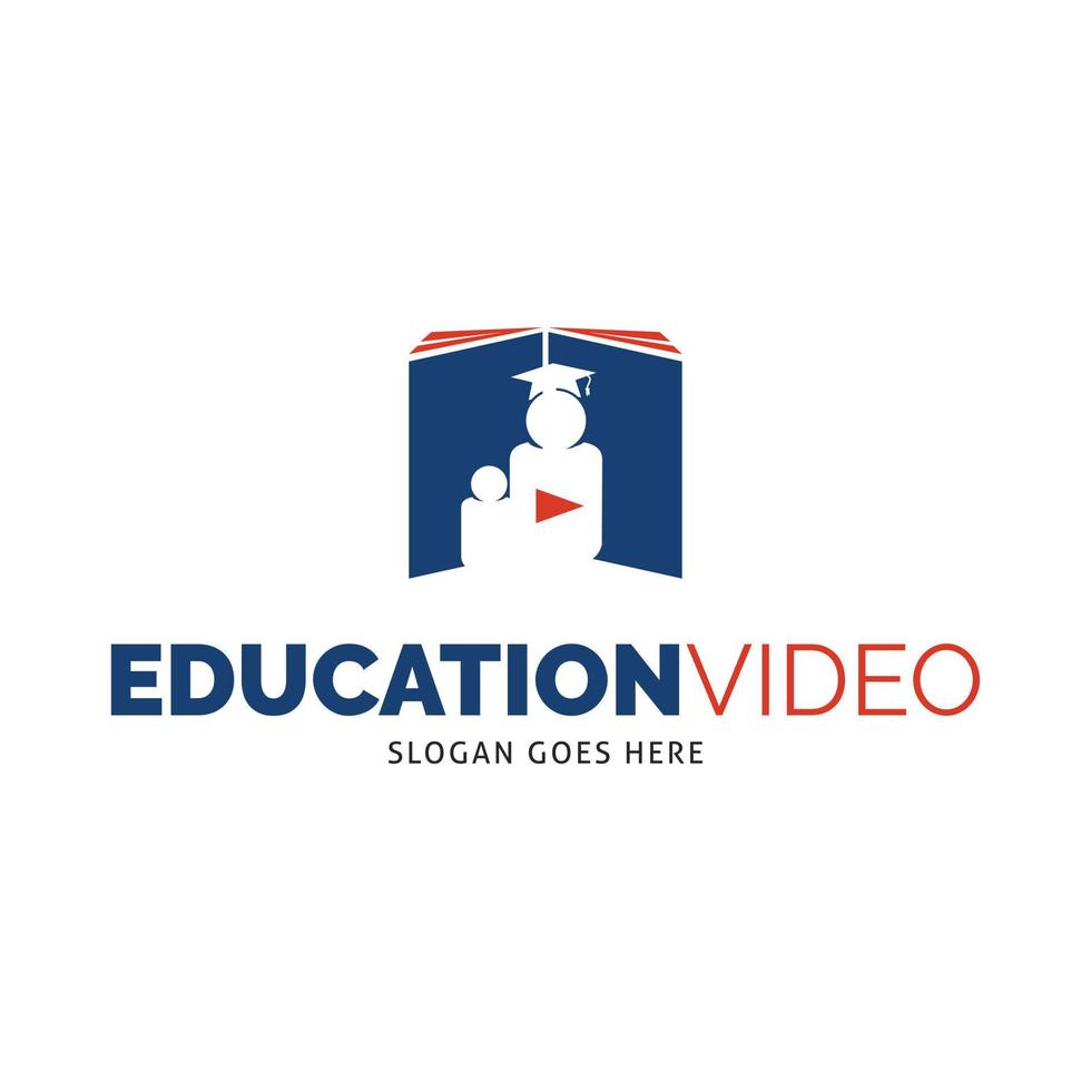 onderwijs video pictogram vector logo sjabloon illustratie ontwerp