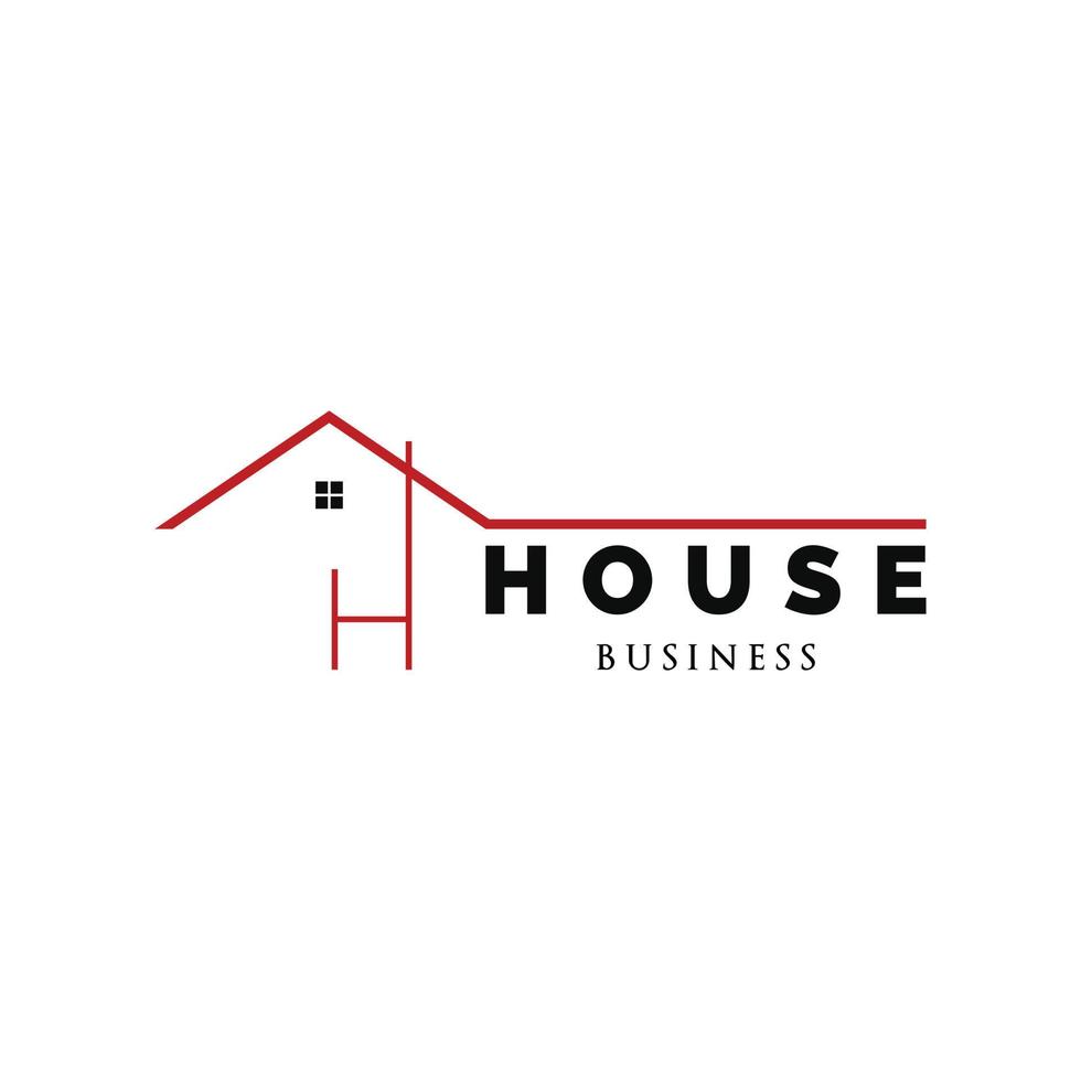 beginletter h huispictogram logo ontwerp inspiratie vector