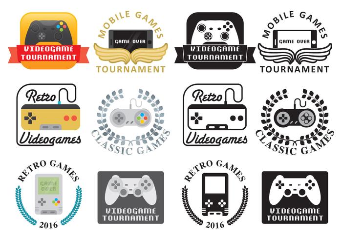 Video game logos vector