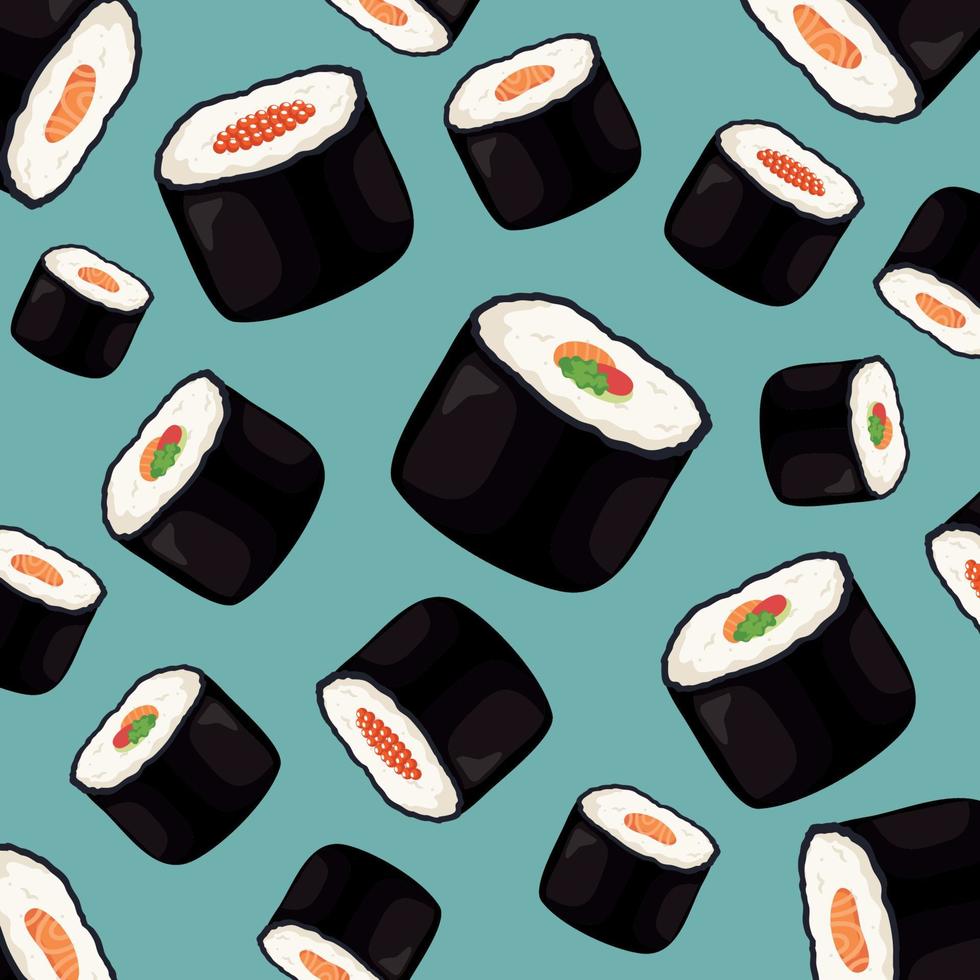 futomaki sushi japans patroon vector