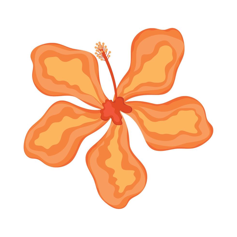 oranje bloementuin vector