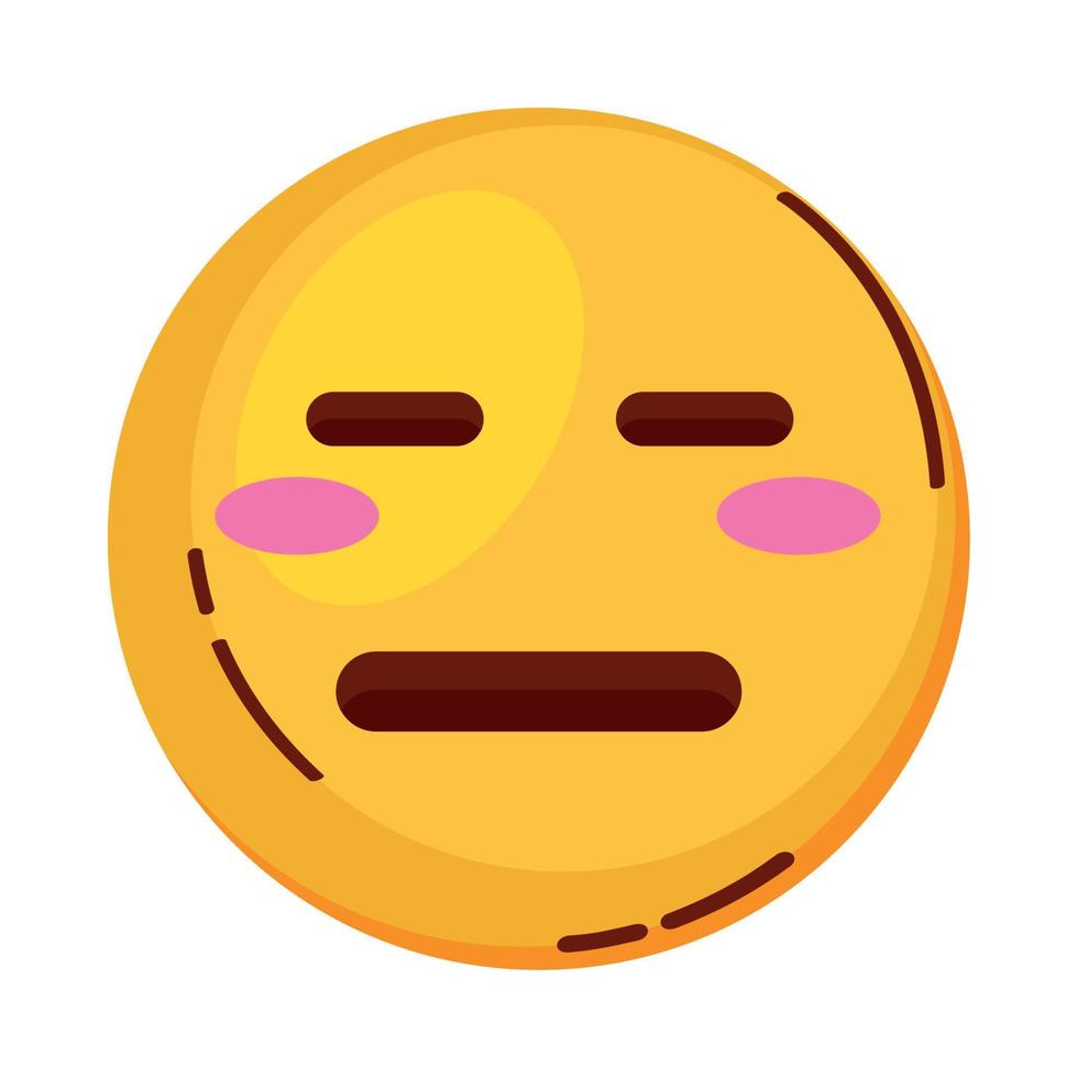 wazig gezicht emoticon vector