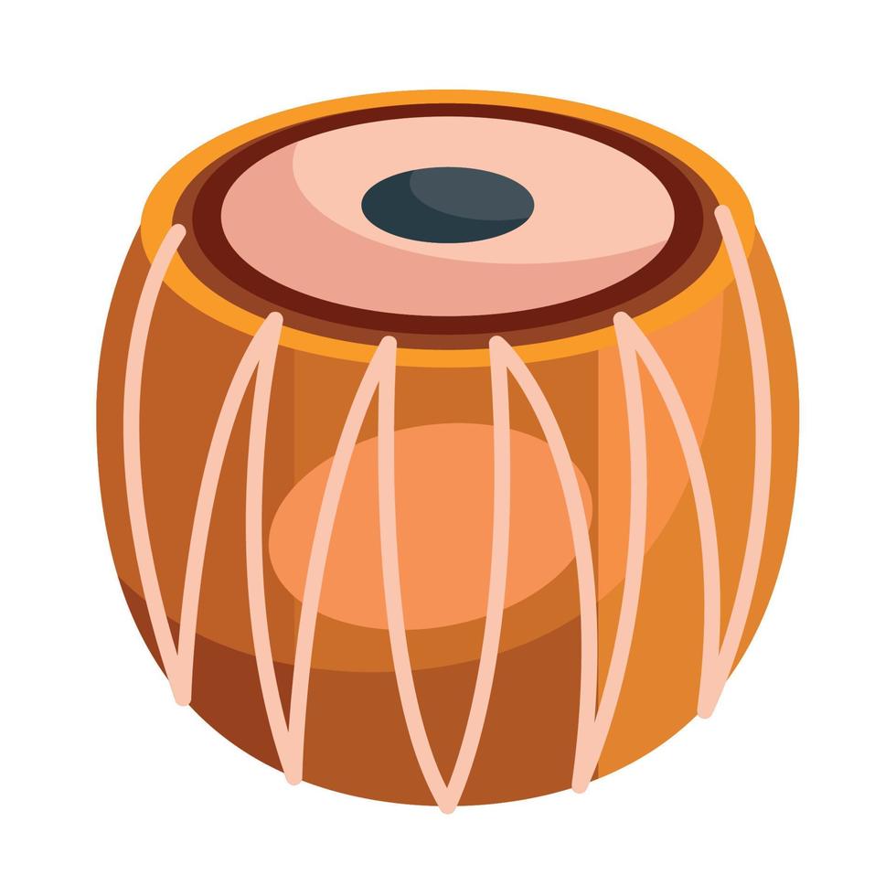 dholak of dhol india instrument vector