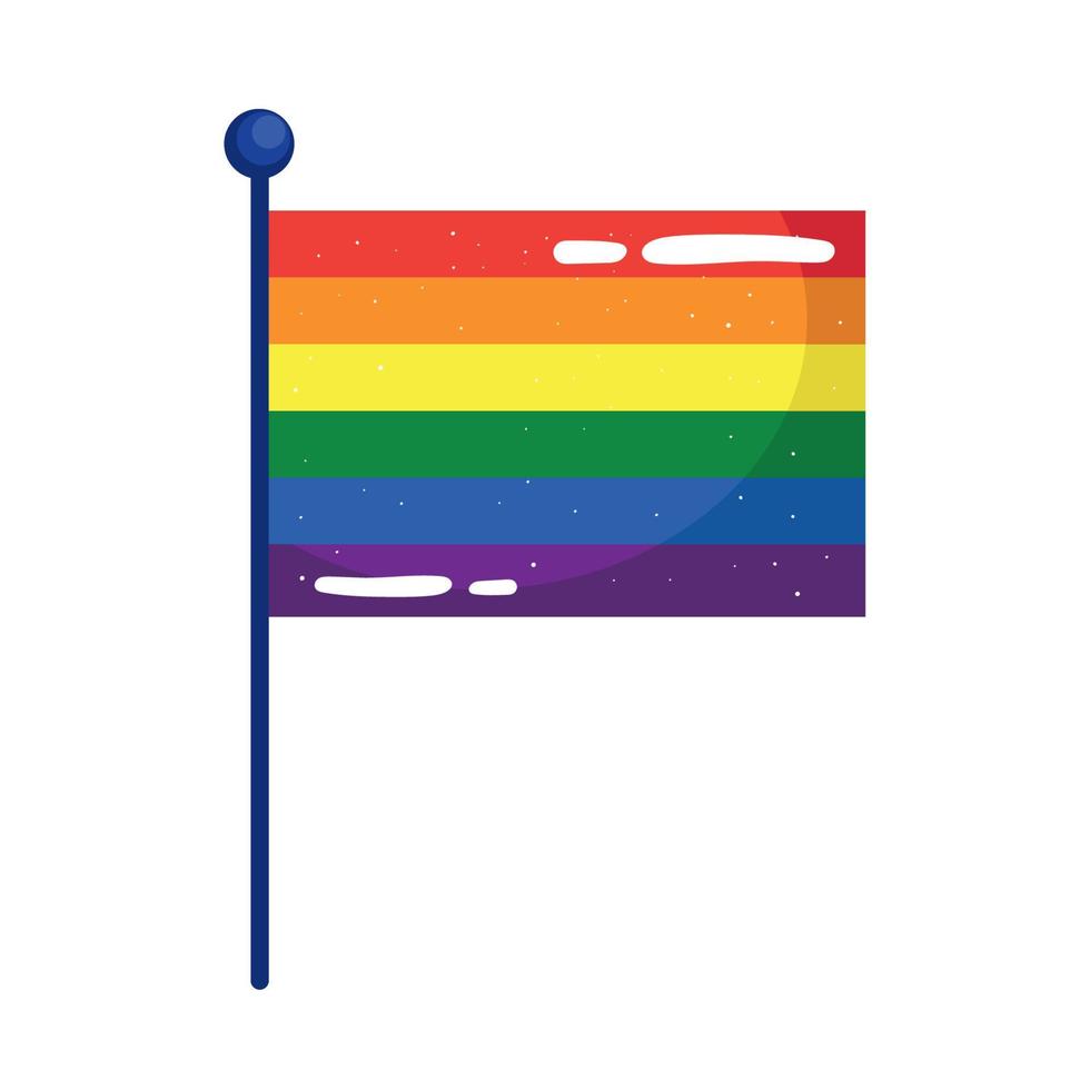 lgtbi-vlag in paal vector