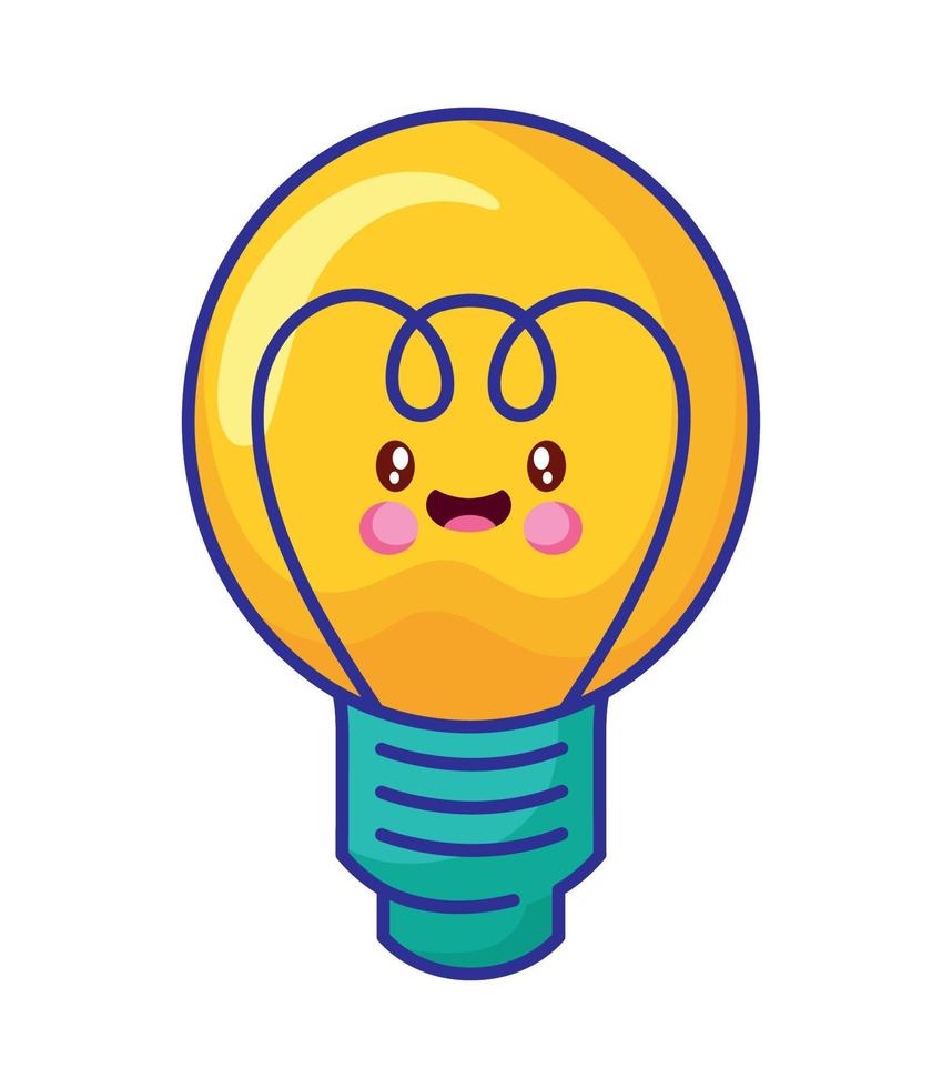 lamp licht kawaii stijl vector