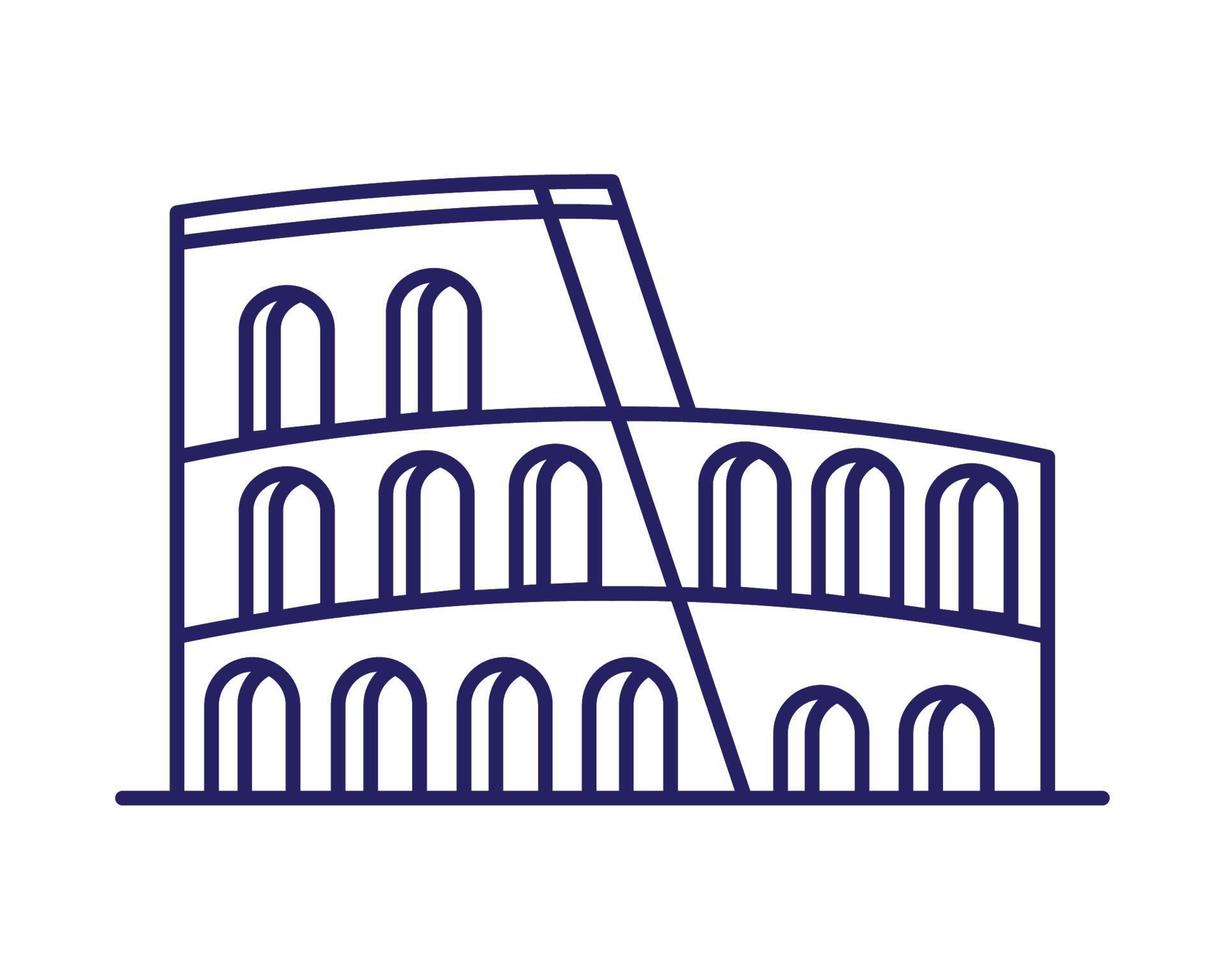 Romeins Colosseum Italiaans monument vector