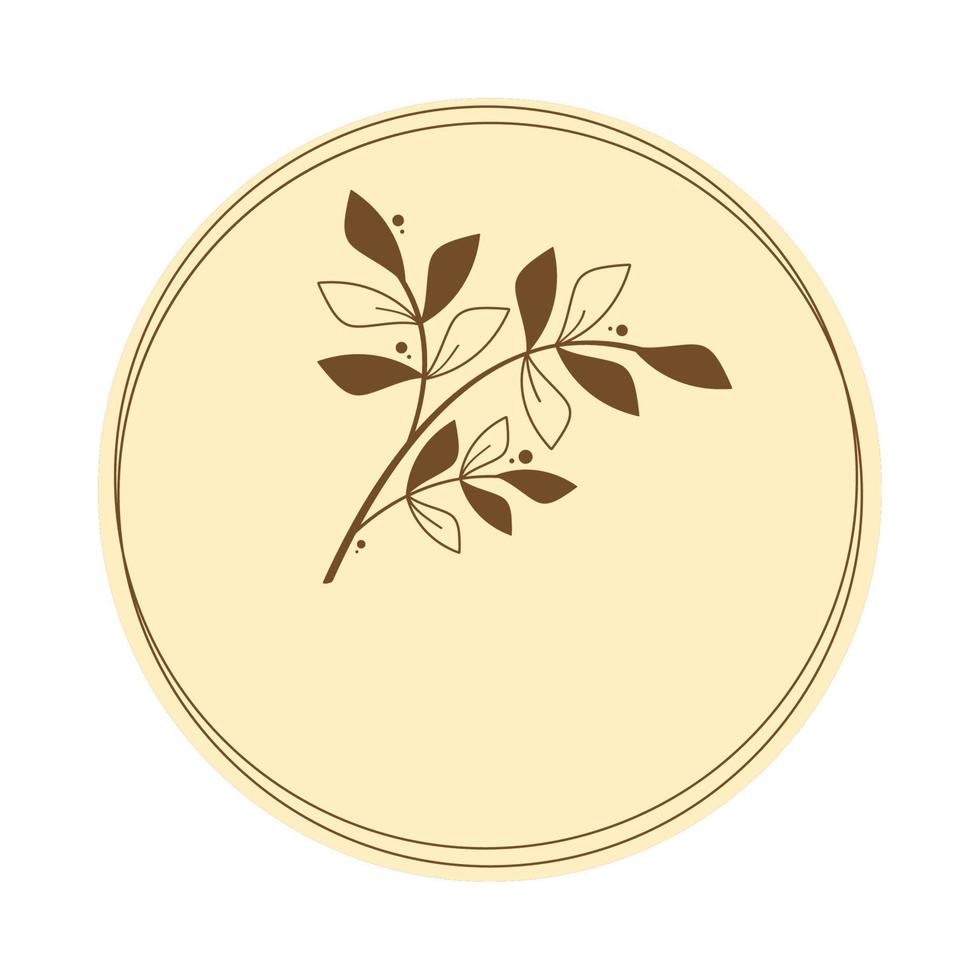 cirkelvormige bloemenbadge vector