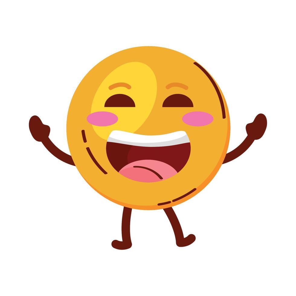 blij emoticon gezicht vector