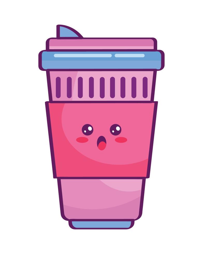 drinkpot kawaii-stijl karakter vector