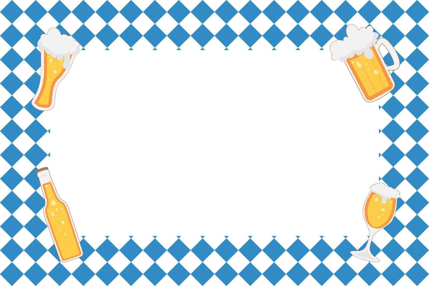 oktoberfest achtergrond. witte en blauwe ruitvorm patroon achtergrond vector