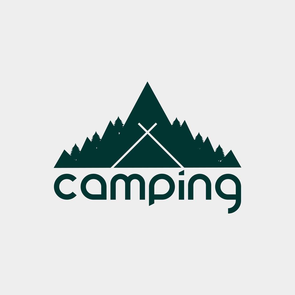 camping logo illustratie vector ontwerp