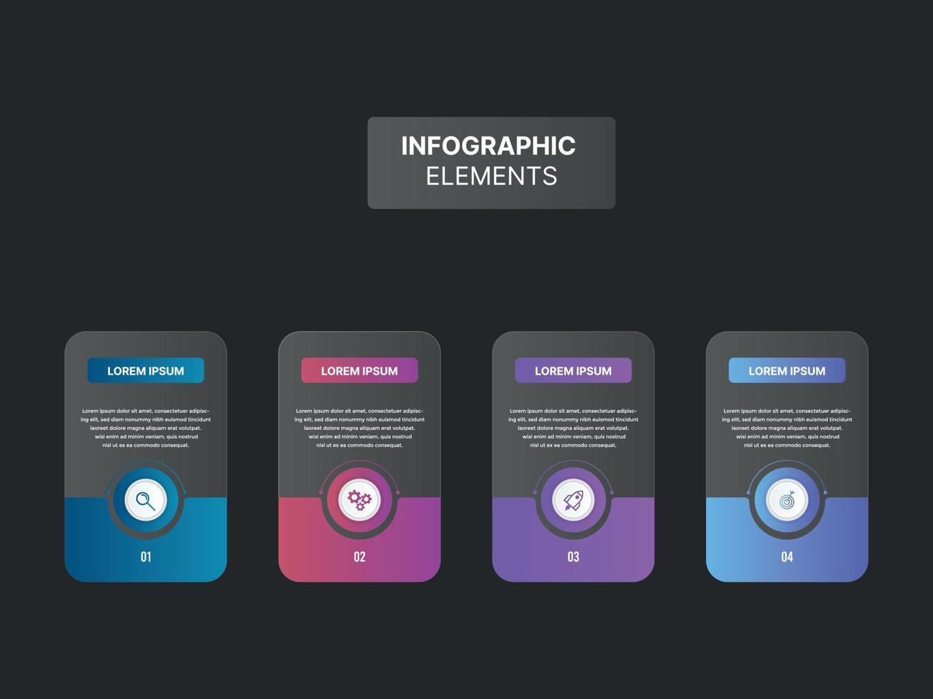 zakelijke presentatie infographics abstracte 3d vector ontwerpsjabloon. kan worden gebruikt voor workflowlay-out, diagram, jaarverslag, webdesign, creatieve banner, labelvector