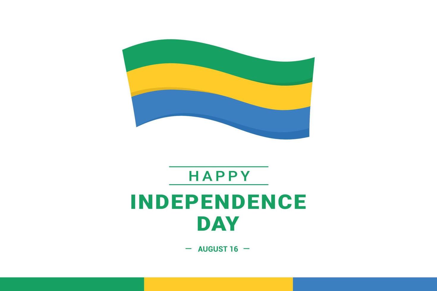 onafhankelijkheidsdag gabon vector