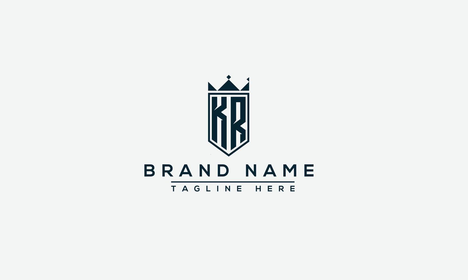 kr logo ontwerp sjabloon vector grafische branding element.