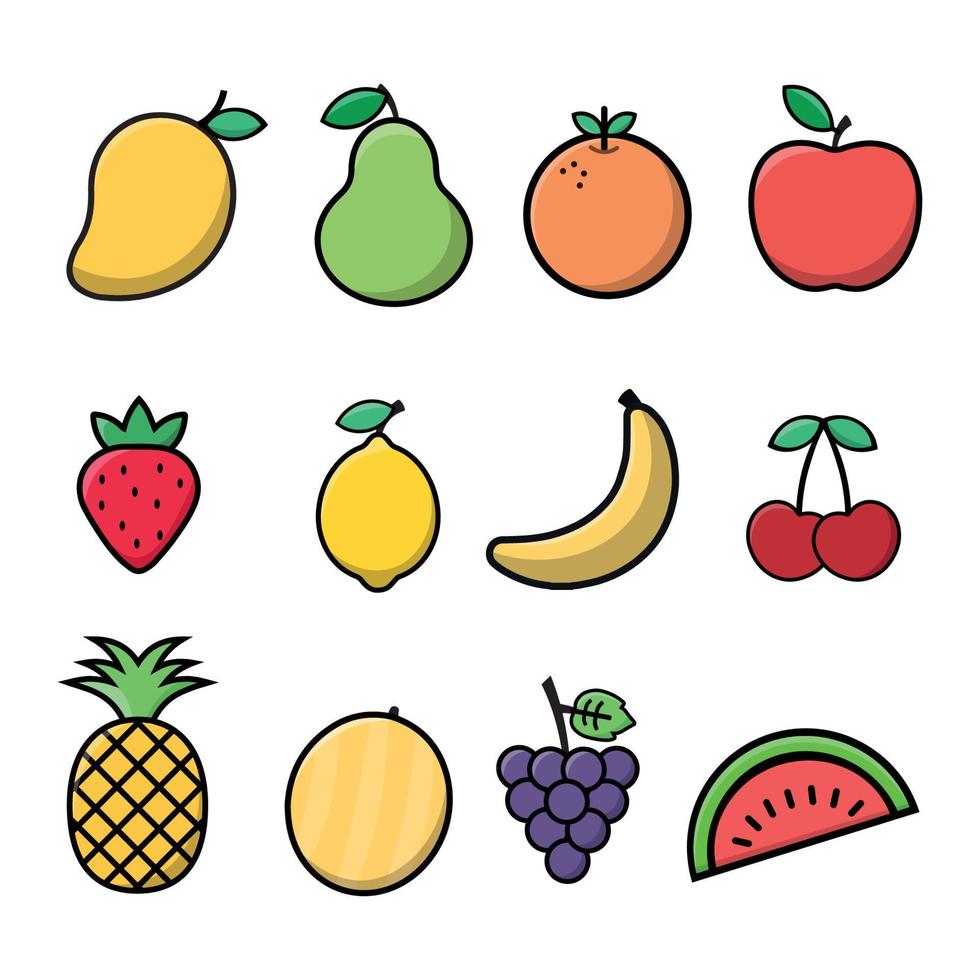 fruit pictogramserie vector