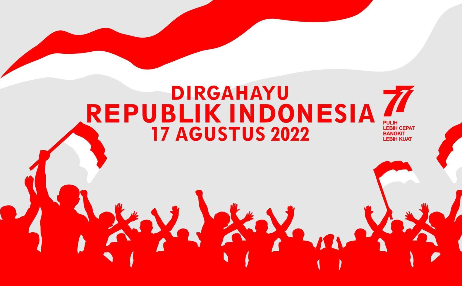 gelukkige republiek van indonesië, achtergrond 17 augustus, de verjaardag van indonesië, onafhankelijkheidsdag vector