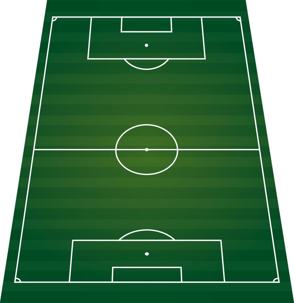 vector voetbalveld perspactive geïsoleerd