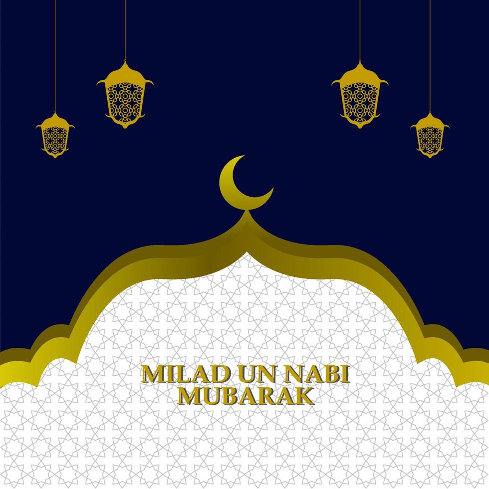 gelukkige eid milad un nabi mubarak. islamitische ontwerp achtergrond. geschikt voor wenskaart, poster en banner, bewerkbare vector eps 10