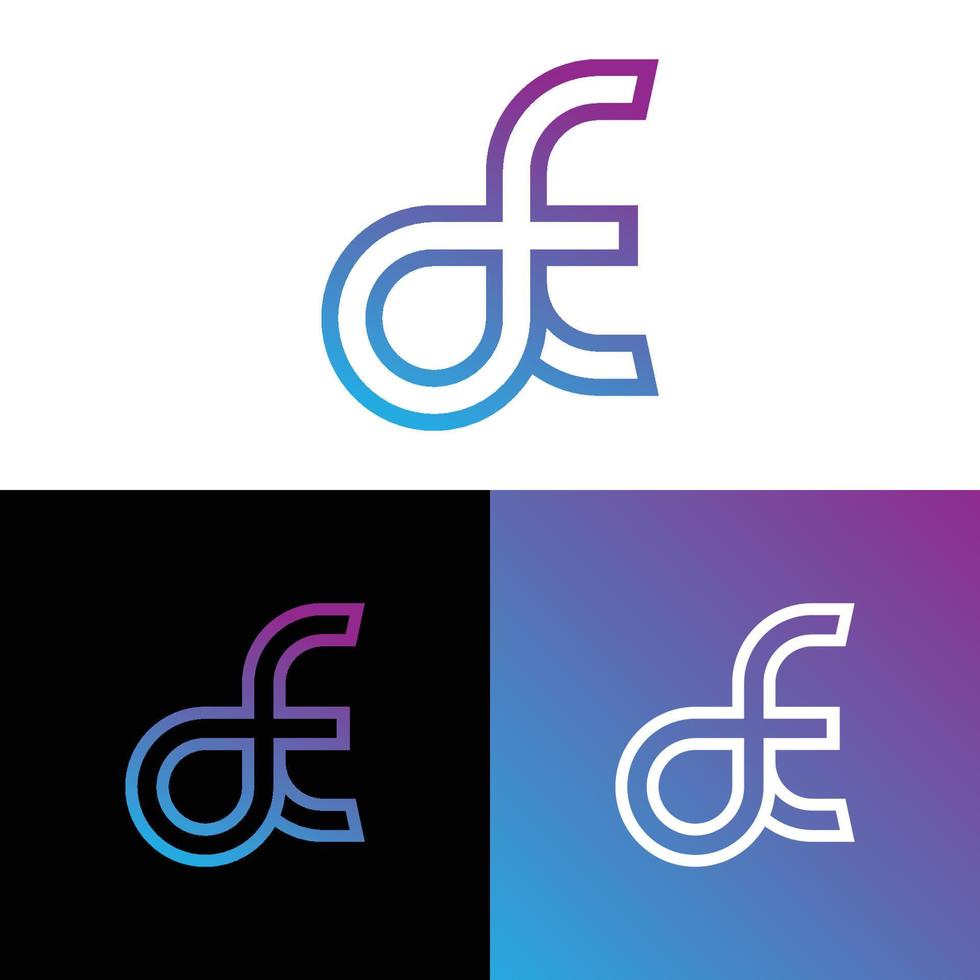 de letter eerste logo, minimalistische de letter logo sjabloon vector, de logo ontwerp vector