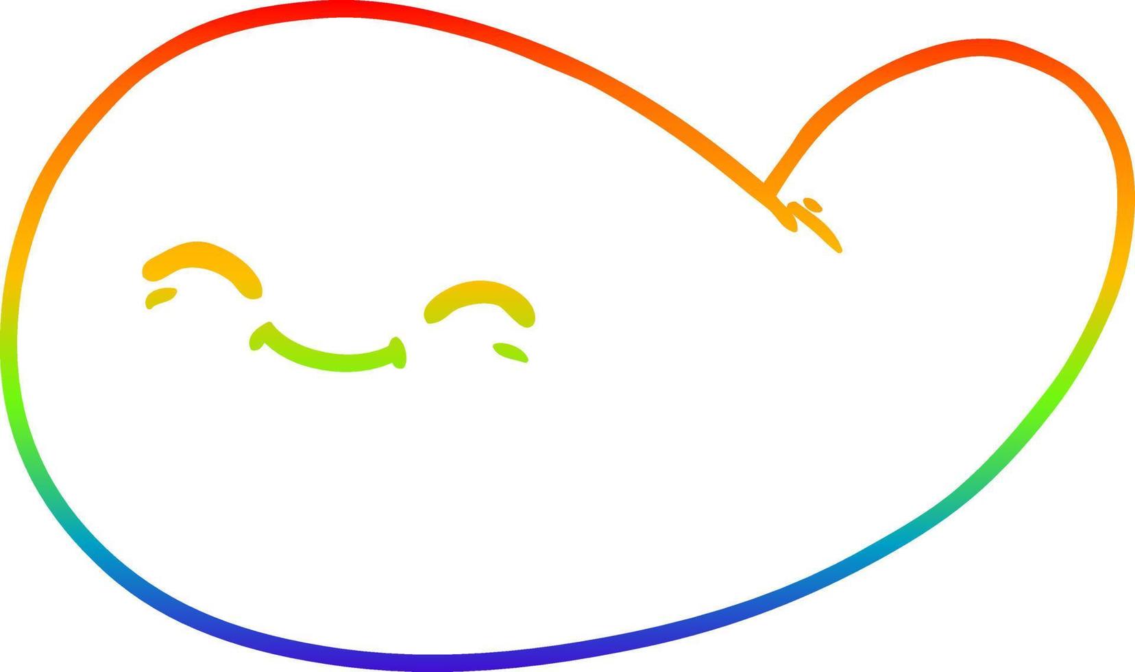 regenbooggradiënt lijntekening cartoon galblaas vector