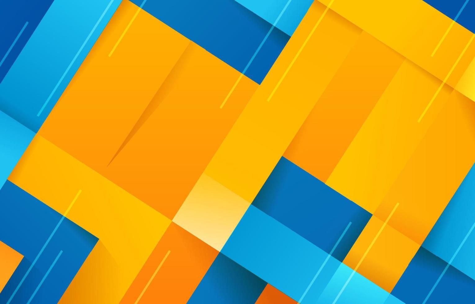 blauwe en oranje geometrische achtergrond vector