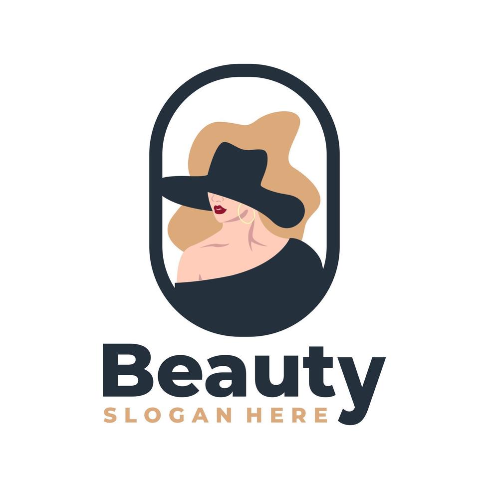 schoonheid vrouw logo sjabloon vector