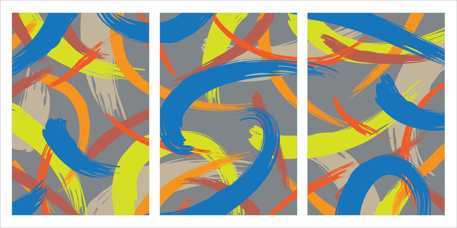 moderne abstracte omslagset, minimaal omslagontwerp. kleurrijke textuur achtergrond, vectorillustratie. vector
