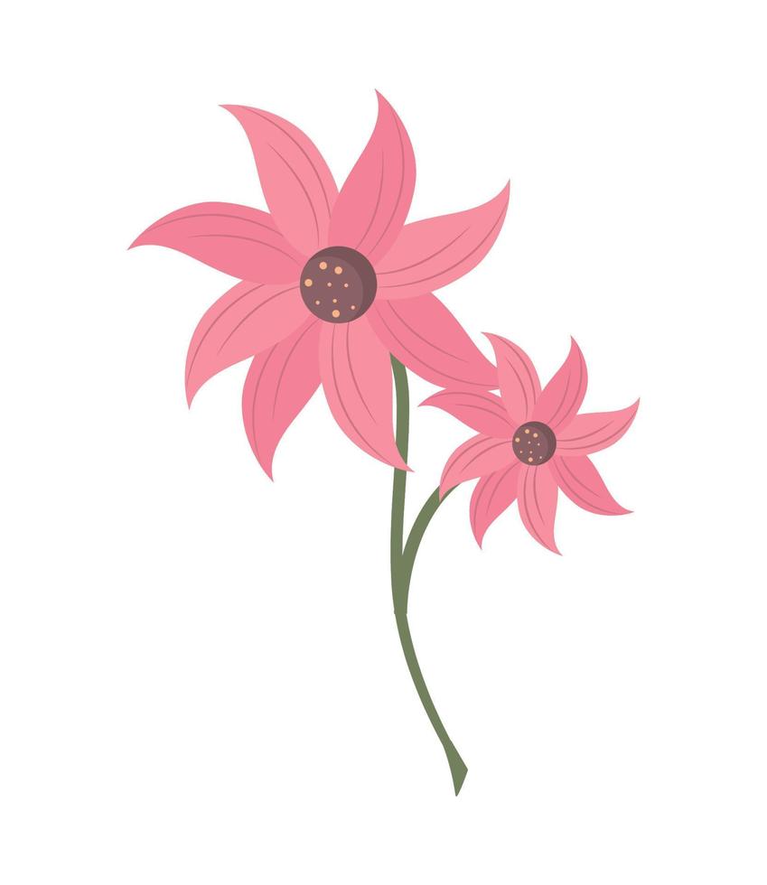 bloemen plat pictogram vector