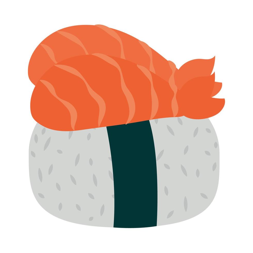 sushi met garnalen vector