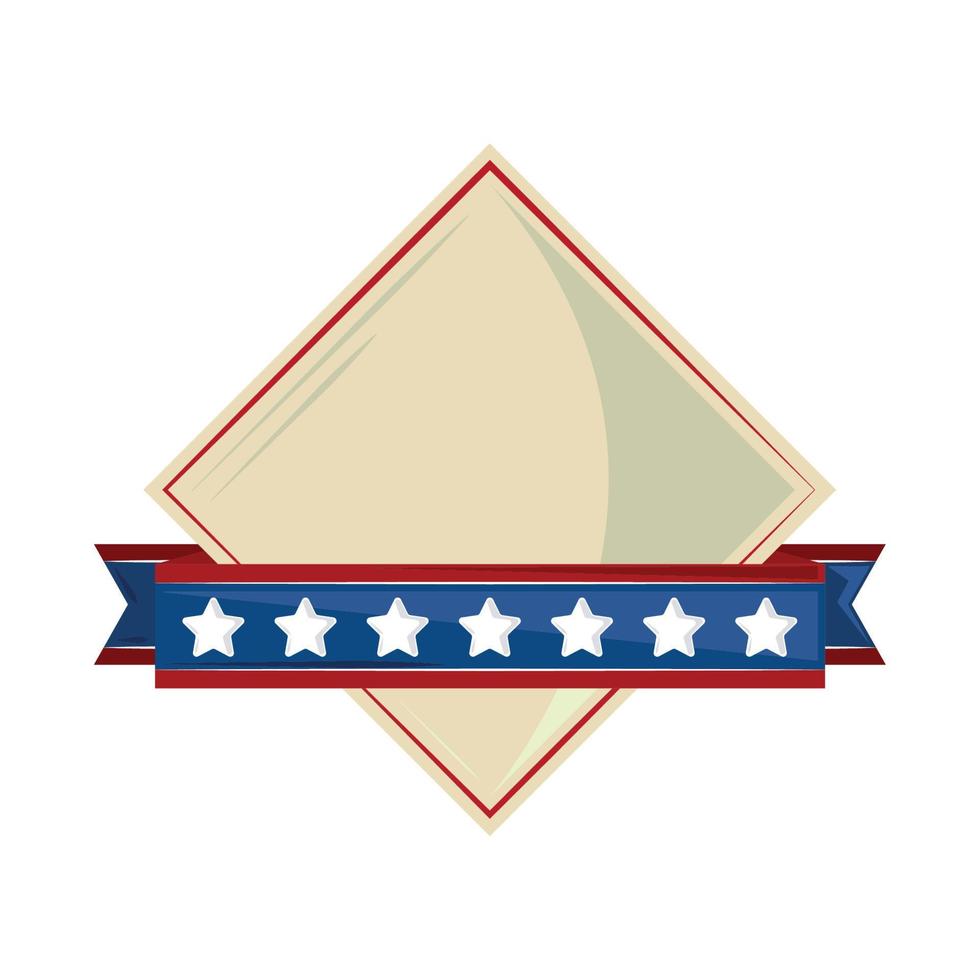 geometrische badge en lint vector