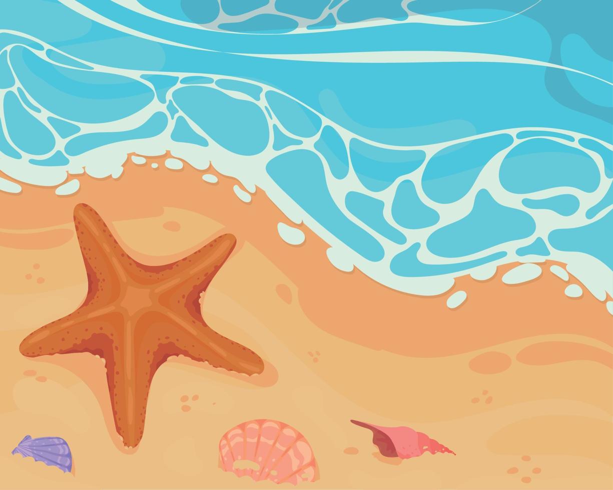 zomer strand en zee vector