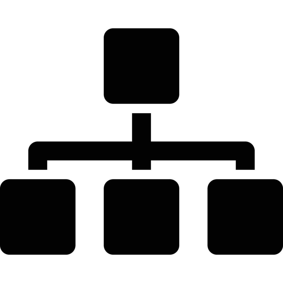 computer en hardware thema solide stijl lan icoon vector