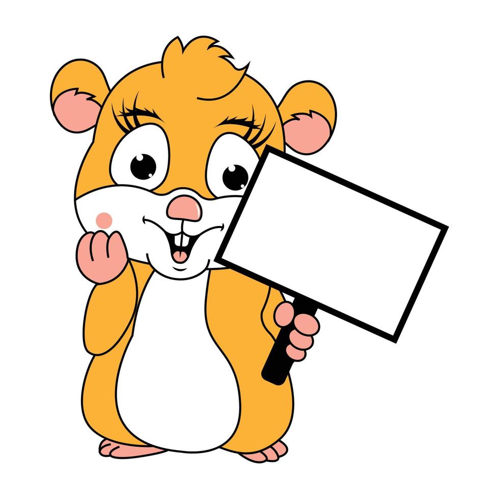 schattige hamster dieren cartoon vector