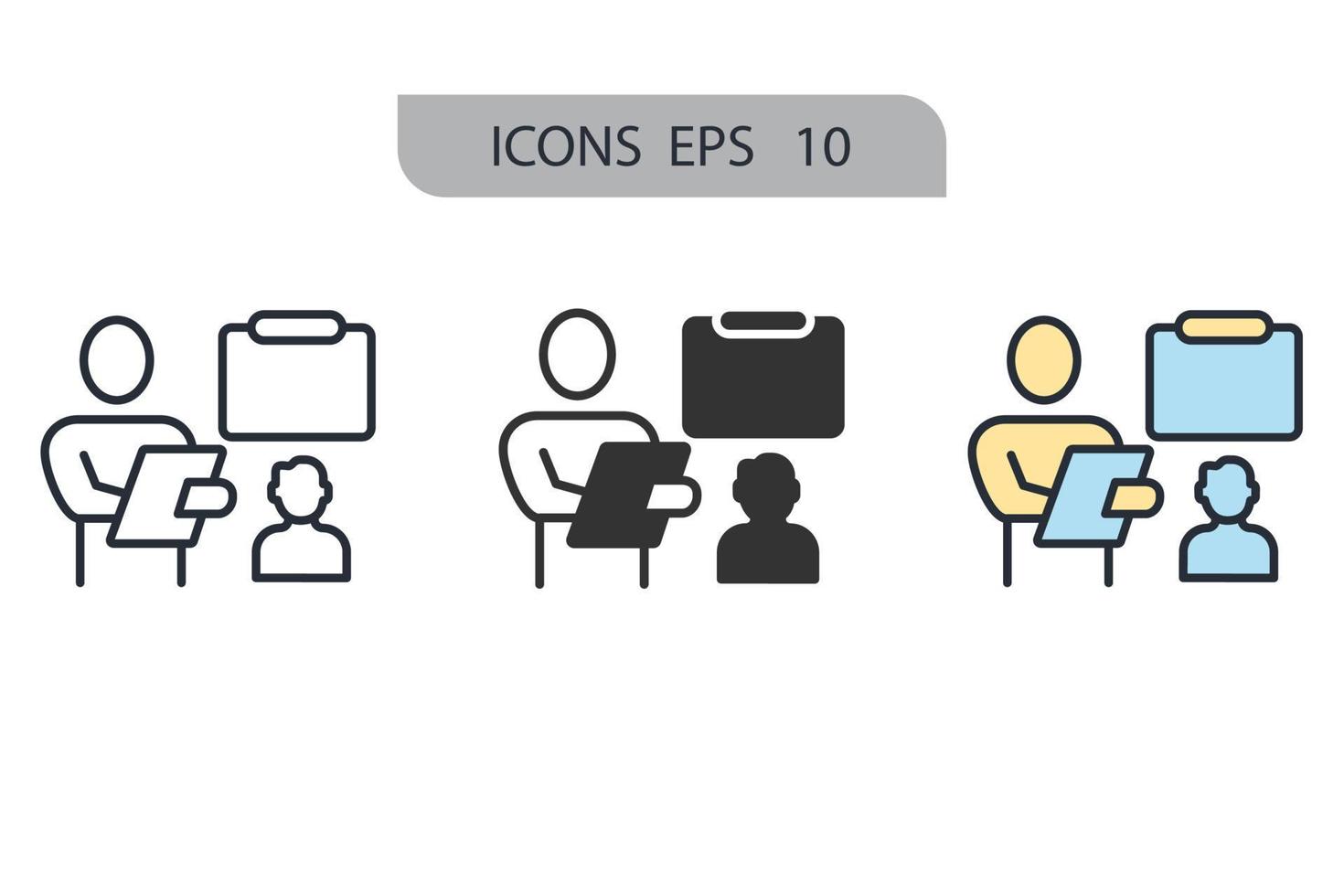 presentatie pictogrammen symbool vectorelementen voor infographic web vector