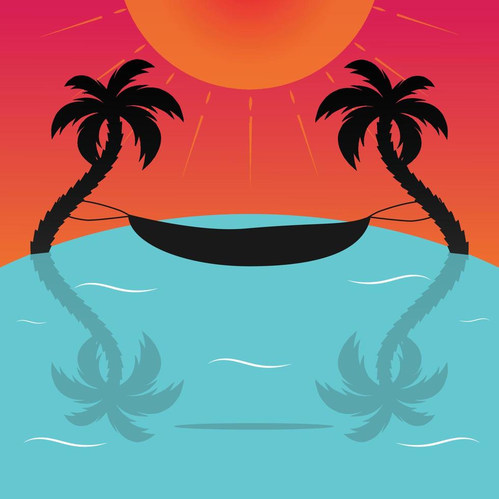 palmboom zomer logo sjabloon vectorillustratie vector