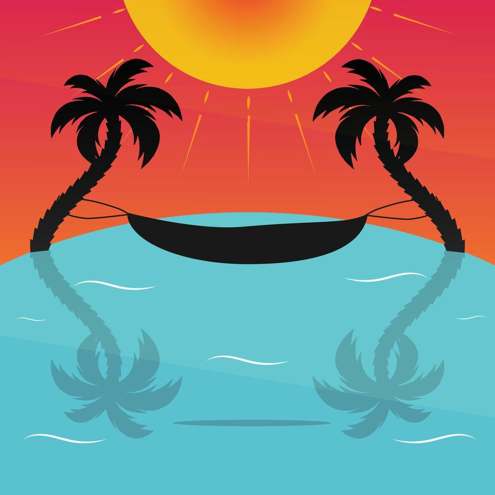 palmboom zomer logo sjabloon vectorillustratie vector