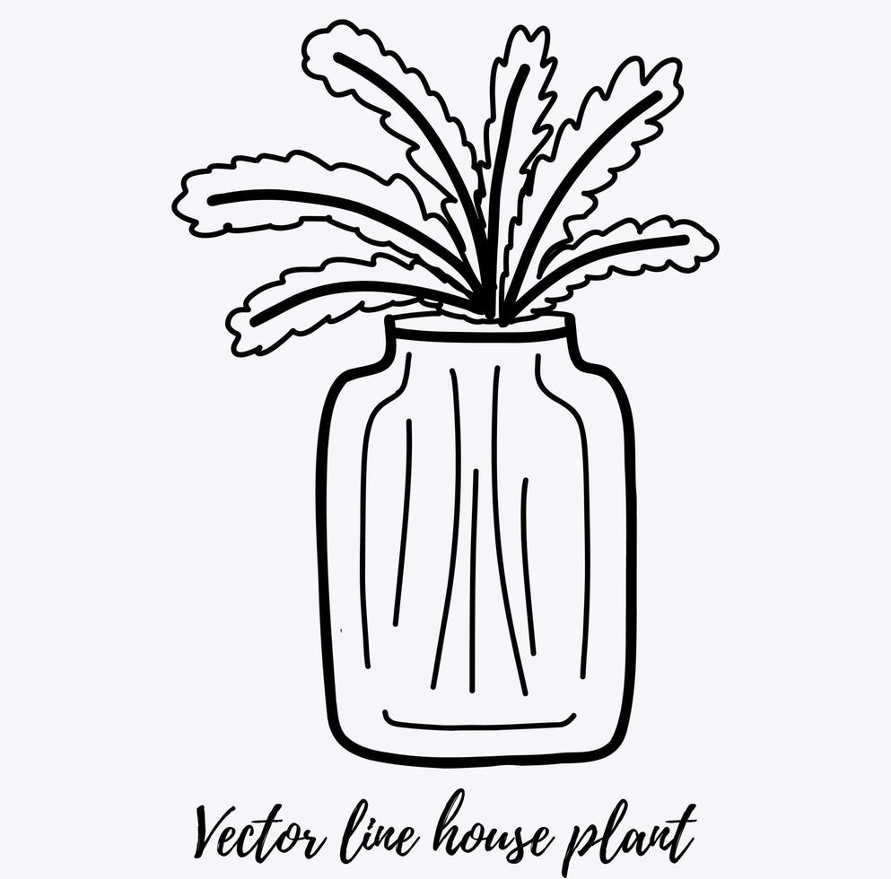 vector doodle cactus illustratie. zwarte lijn kunst kamerplant in een pot. geweldig voor verschillende soorten ontwerpen en achtergronden