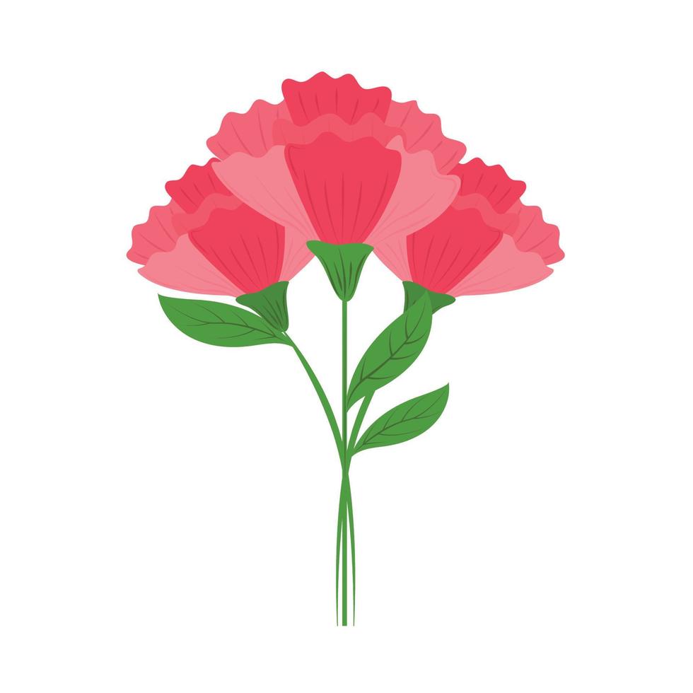 roze bos bloemen vector