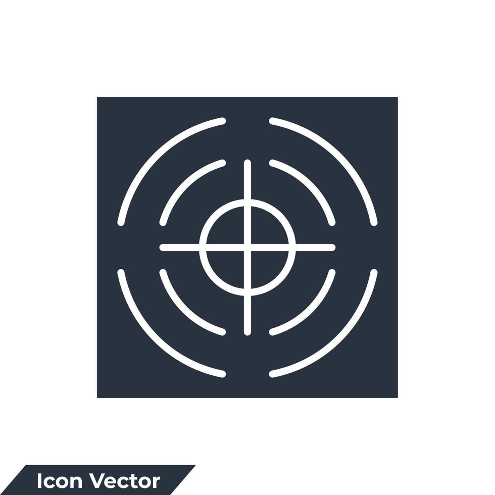 precisie pictogram logo vectorillustratie. doelsymboolsjabloon voor grafische en webdesigncollectie vector