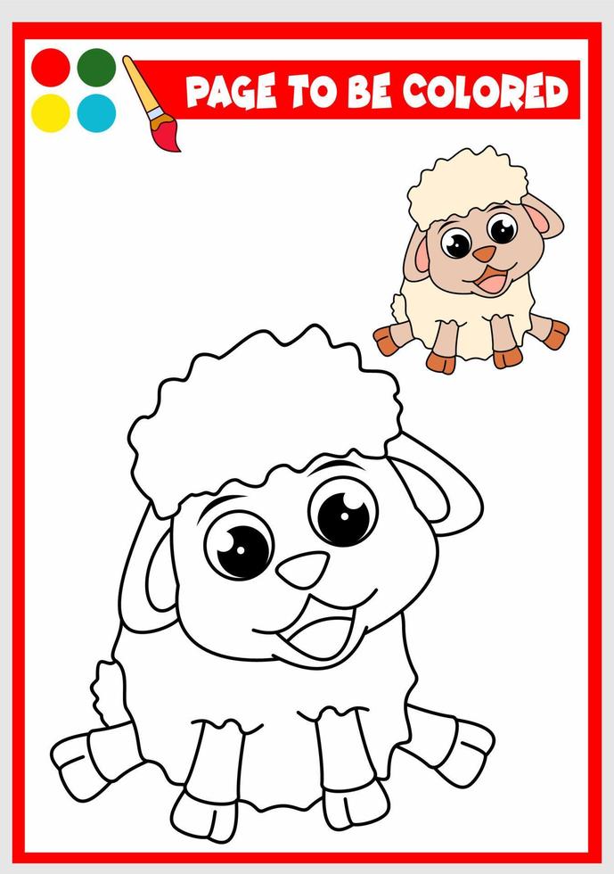 kleurboek voor kinderen. schaap vector