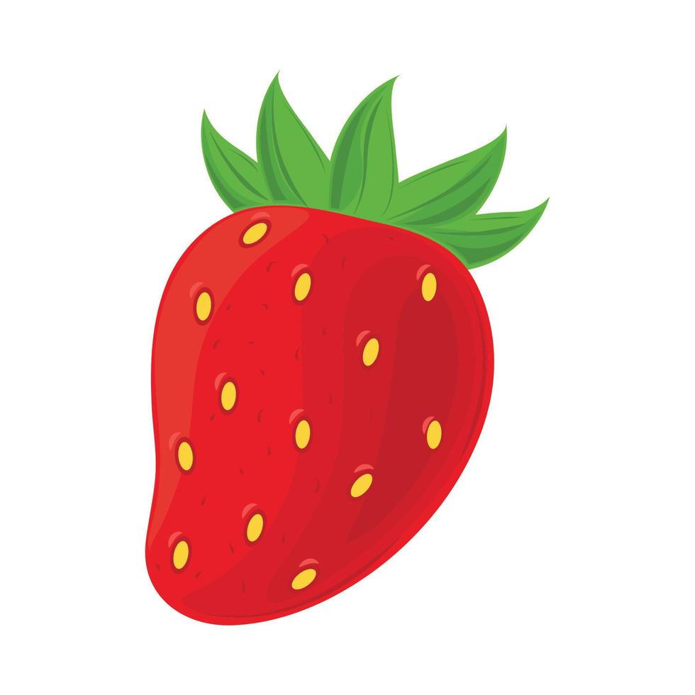 aardbei fruit icoon vector